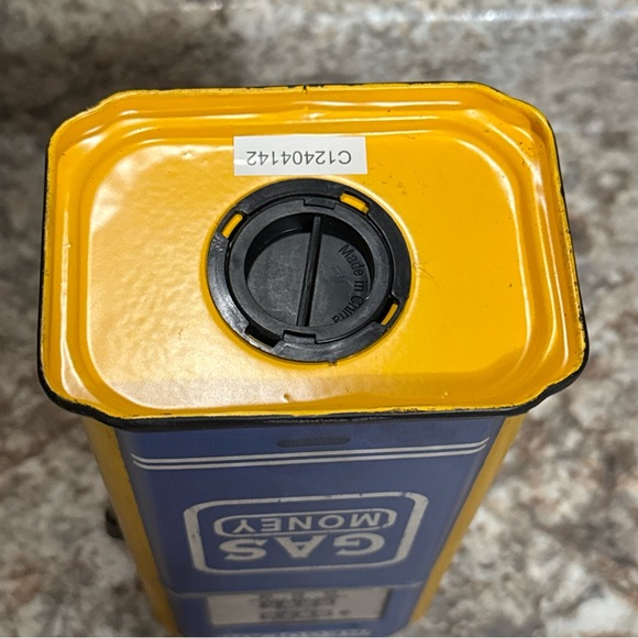 Blue and Yellow 10” Vintage Style‎ Gas Pump  Coin Bank - Picture 9 of 12